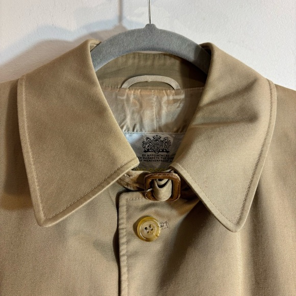 AQUASCUTUM LONDON Sz 36R Aqua 5 Classic Tan Trench Coat with Buckle Belt Lined - Picture 2 of 14